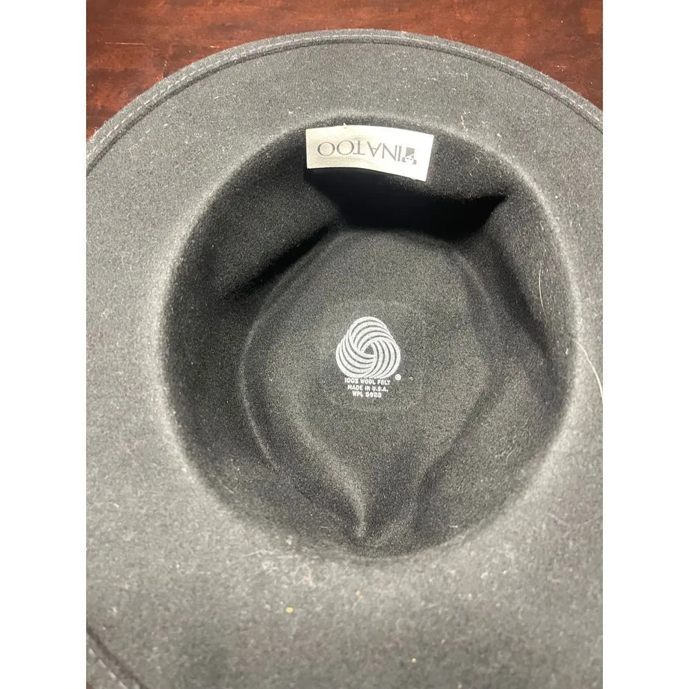 Tinatoo Elegant‎ Gray Wool Fedora Hat with Bow Detail Classic Vintage Style Black - Image 3