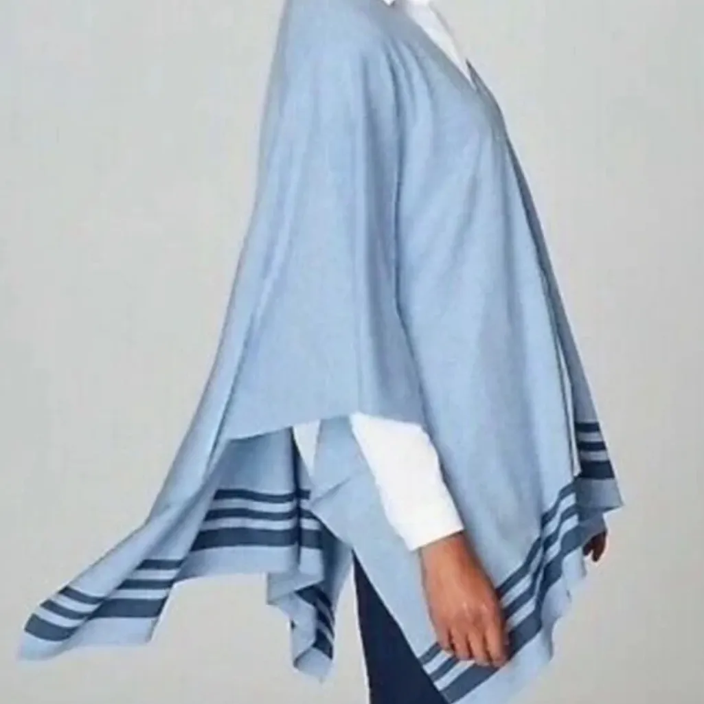 J. Jill Blue Kimono with Navy Stripes One Size Size undefined - Image 7