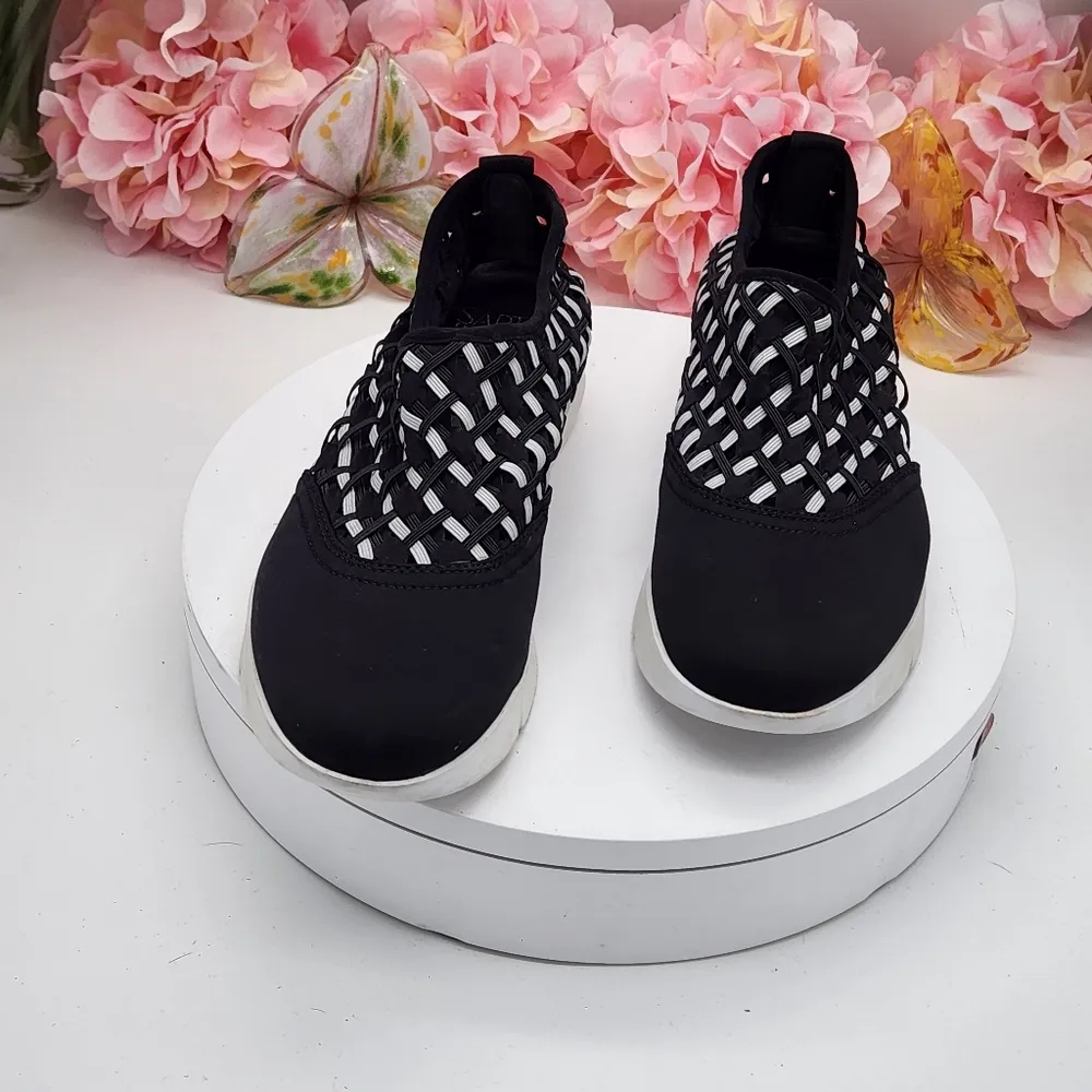 Sarto by Franco Sarto Black Fallan Woven Slip On Sneakers Size 8.5 M - Image 12