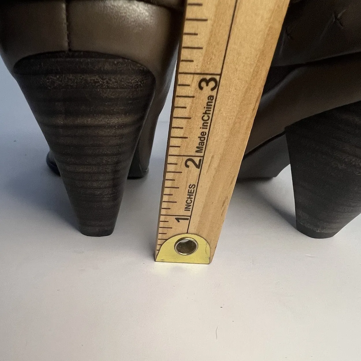 B. Makowsky BFLIZA Leather Ankle Boots 7.5M Brown Cone Heel Buckle Pointed Shoes Size 7.5 - Image 8