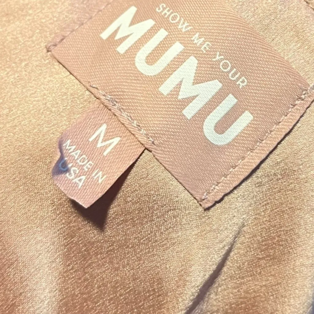 Show Me Your Mumu Zoey Midi Wedding‎ Guest Bridesmaid Dress Copper Luxe Satin M - Image 10