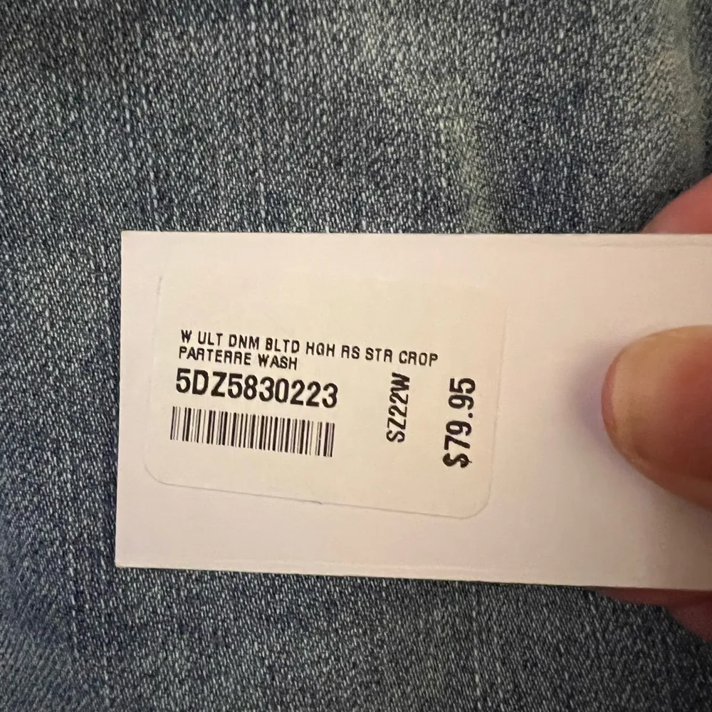 Soft Surroundings Ultimate Denim Belted Jeans Straight Leg Crop NWT Size 22W - Image 5