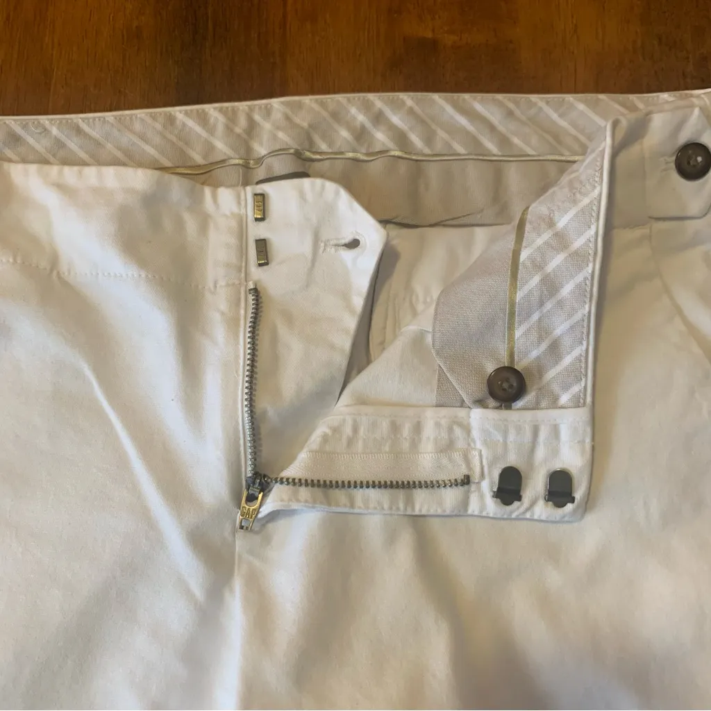 GAP Trousers Pants 12 Long White Flared Leg Stretch Pockets Hip slung fit - Image 4