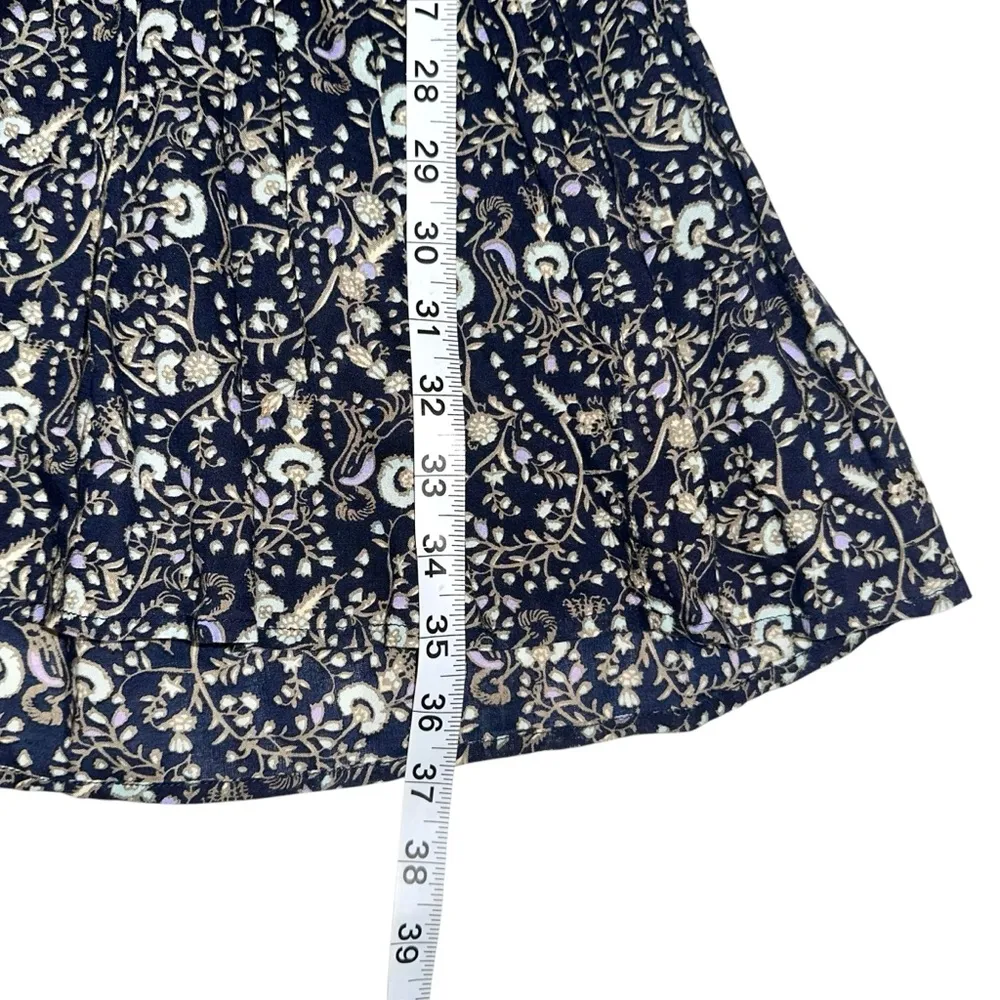 Roller Rabbit Garden Forest Janni Floral Print Long Sleeve Navy Short Dress XS - Image 7