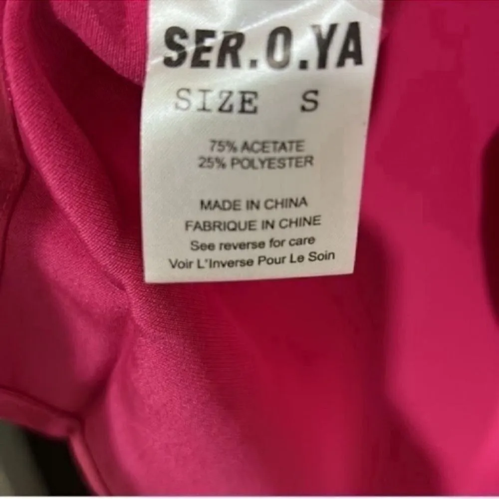 Ser.o.ya Hot Pink Button Down Shirt (Size Small) - Image 9