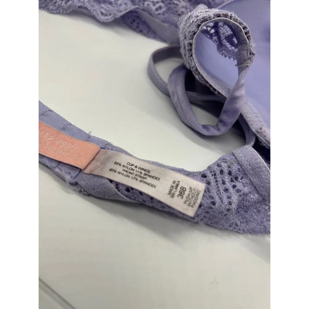 Victoria Secret Very Sexy Cup and Wings Bra 36B Pastel Lace - Image 4