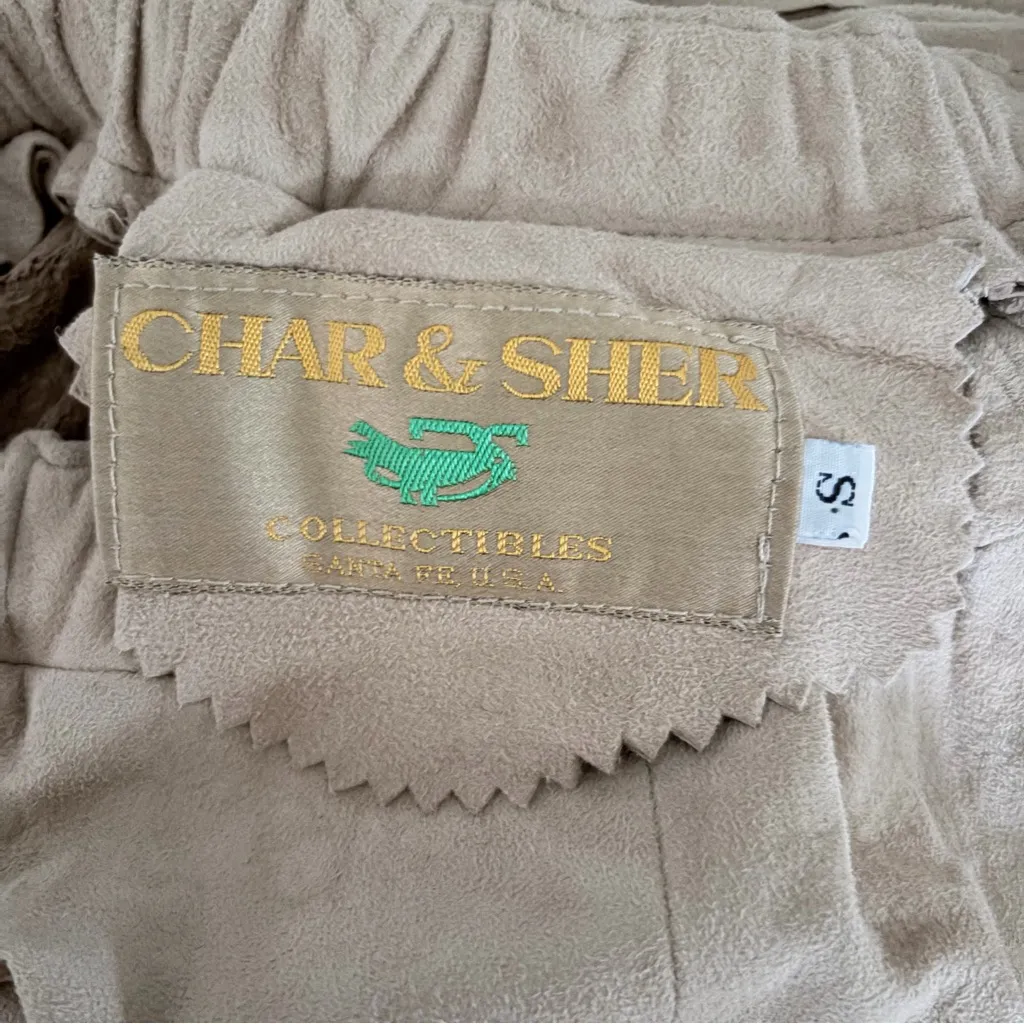 Vintage Char & Sher Suede Skirt Tan - Image 4