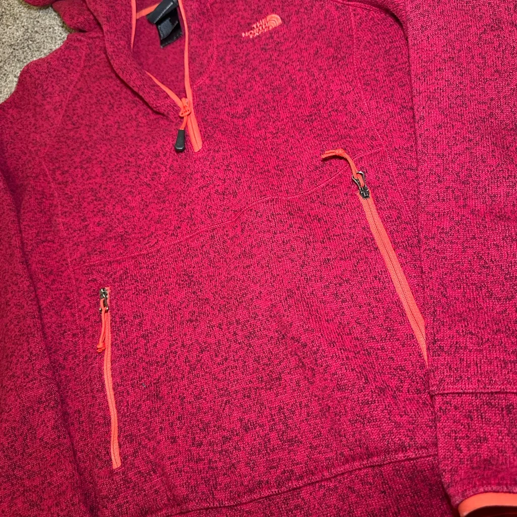 The North Face  Deep Red Fleece Jacket - Image 2