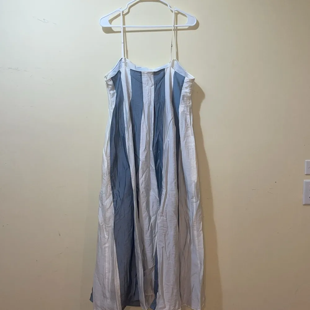 Womens New Madewell Petite Pleated Midi Dress in Stripe - Image 14