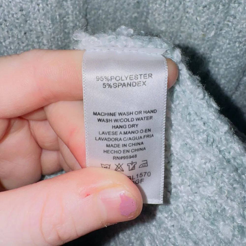 Cozy Casual Blue Long Sleeve Button Front Knit Cardigan Sweater size S/M - Image 6