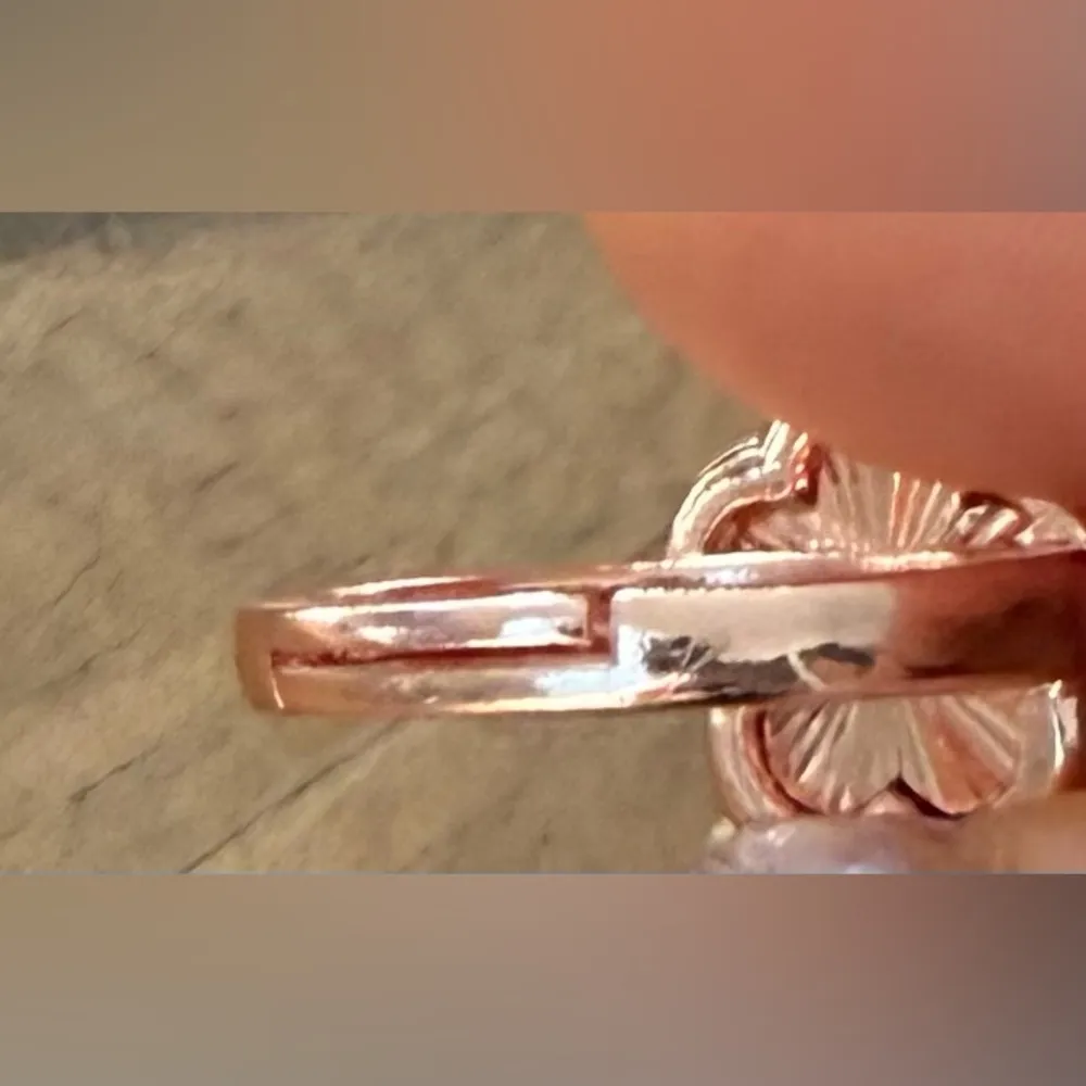 Adjustable Five Leaf Clove Zirconium Ring Red - Image 5