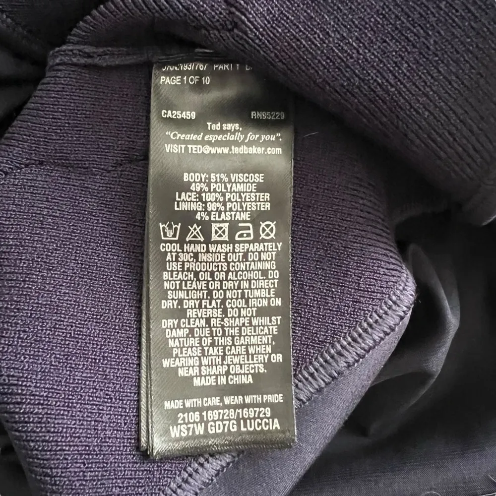 Ted Baker - NWOT Ted Baker London Luccia Lace Trim Dress Sz 8 - Image 12