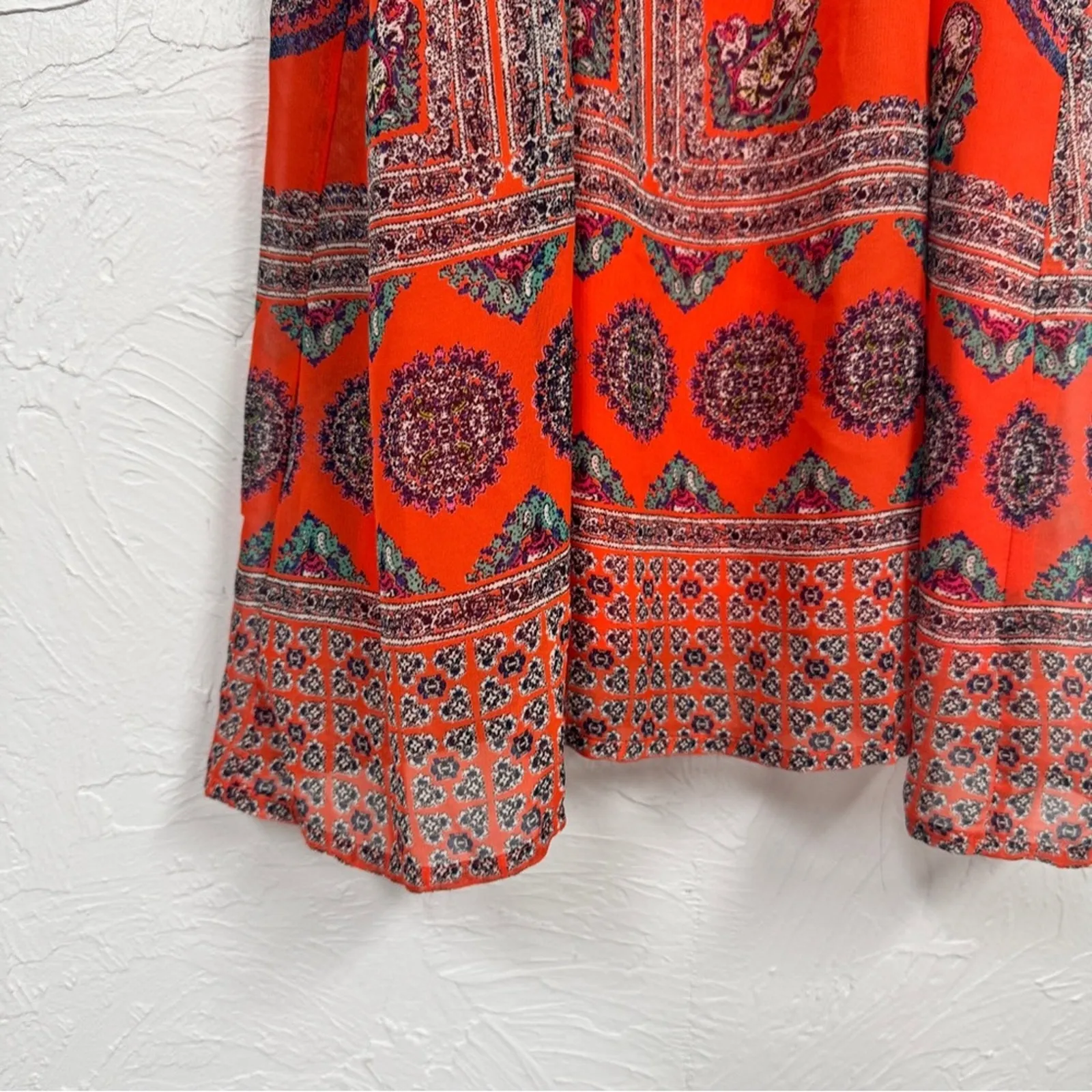 Lulus Red Halter Mini Dress Womens L Beachy Festival Summer Casual Strappy Boho - Image 2