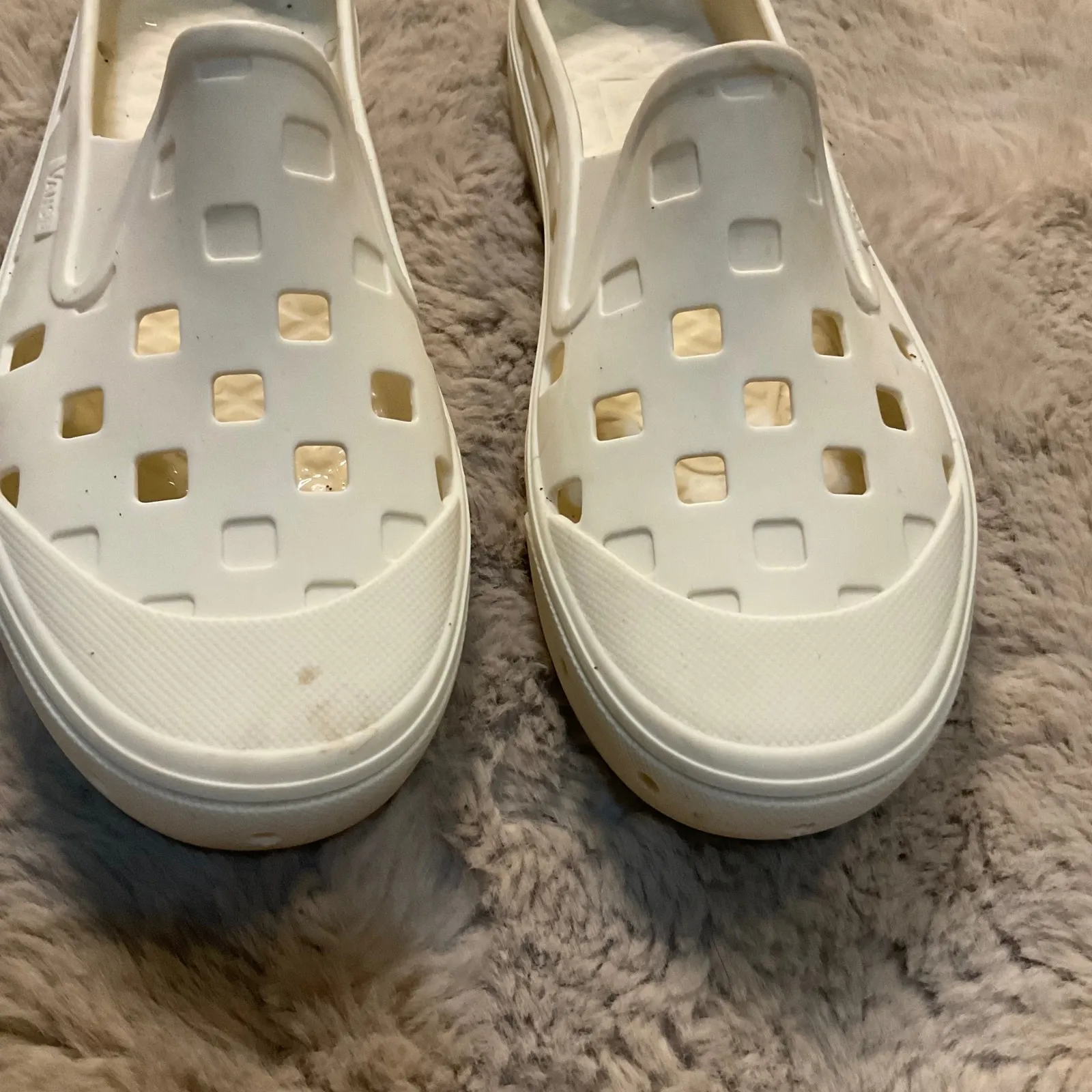 Vans Slip On Mule TRK Shoes Size 8 White Marshmallow Rubber - Image 2
