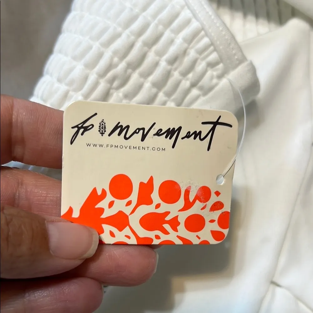 FP Movement by Free People Textured Ivory Romper White Size XL - Image 3