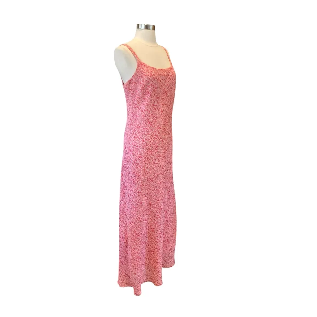 Vintage 90s Pink Floral Maxi Slip Dress | Coquette Cottagecore Boho - Image 8