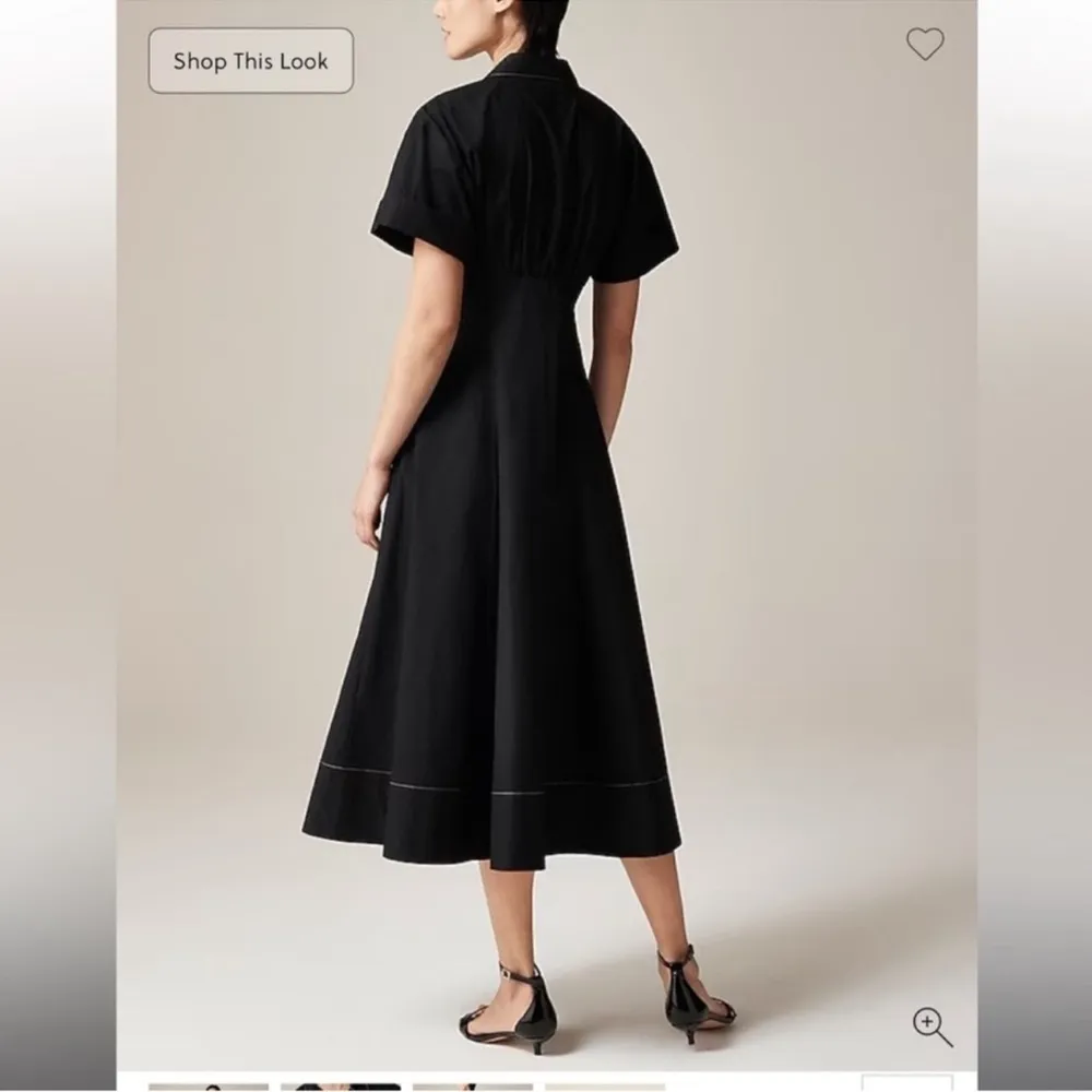 J. Crew Zip-up shirtdress in cotton poplin midi dress - Image 2