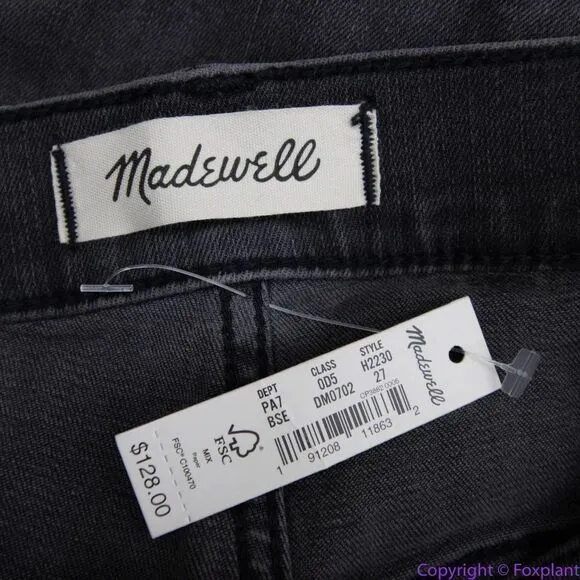 NEW Madewell 9" Mid-Rise Skinny Jeans in‎ Black Sea, 27 - Image 13