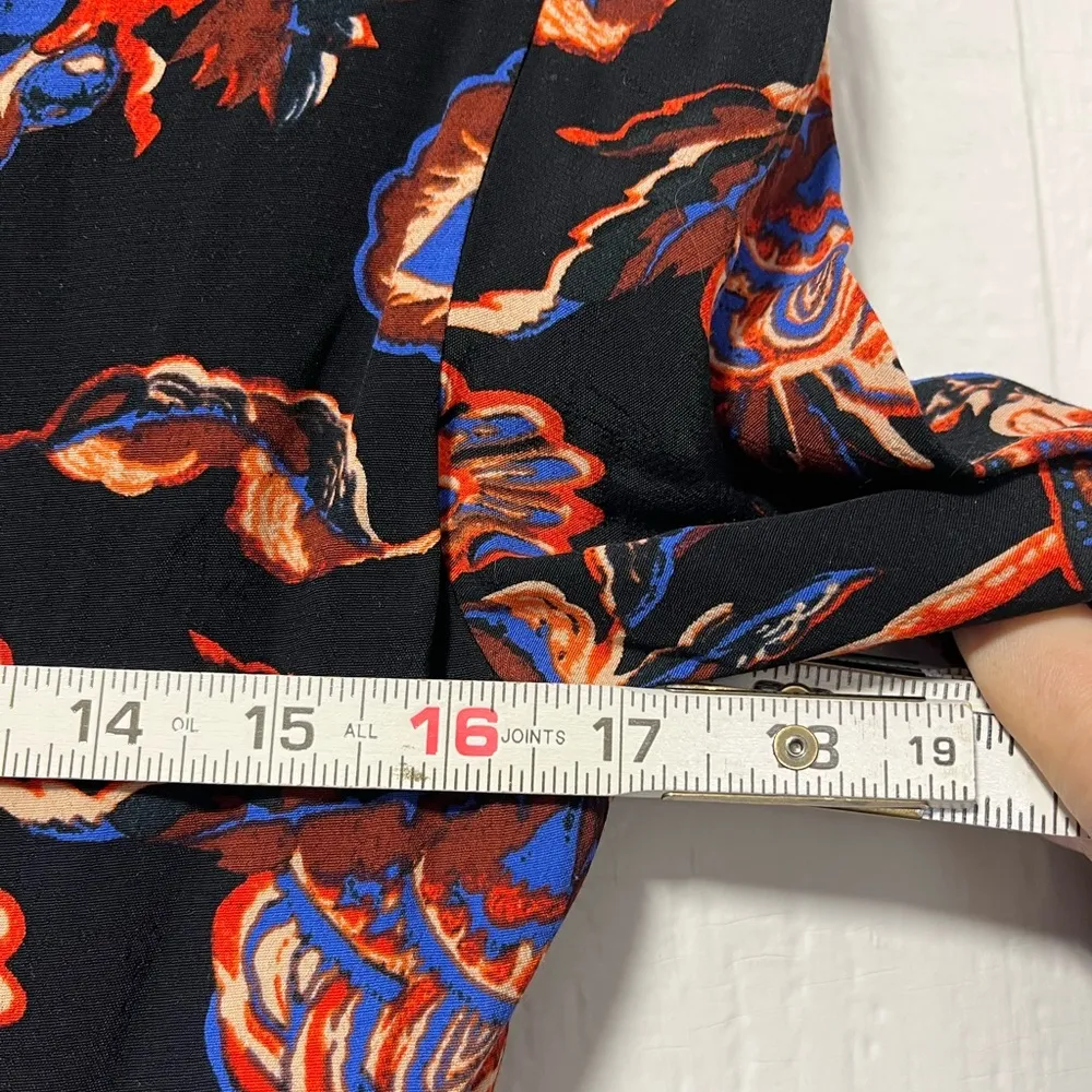 Whistles Black Ruby trailing bloom midi dress size 6 - Image 9