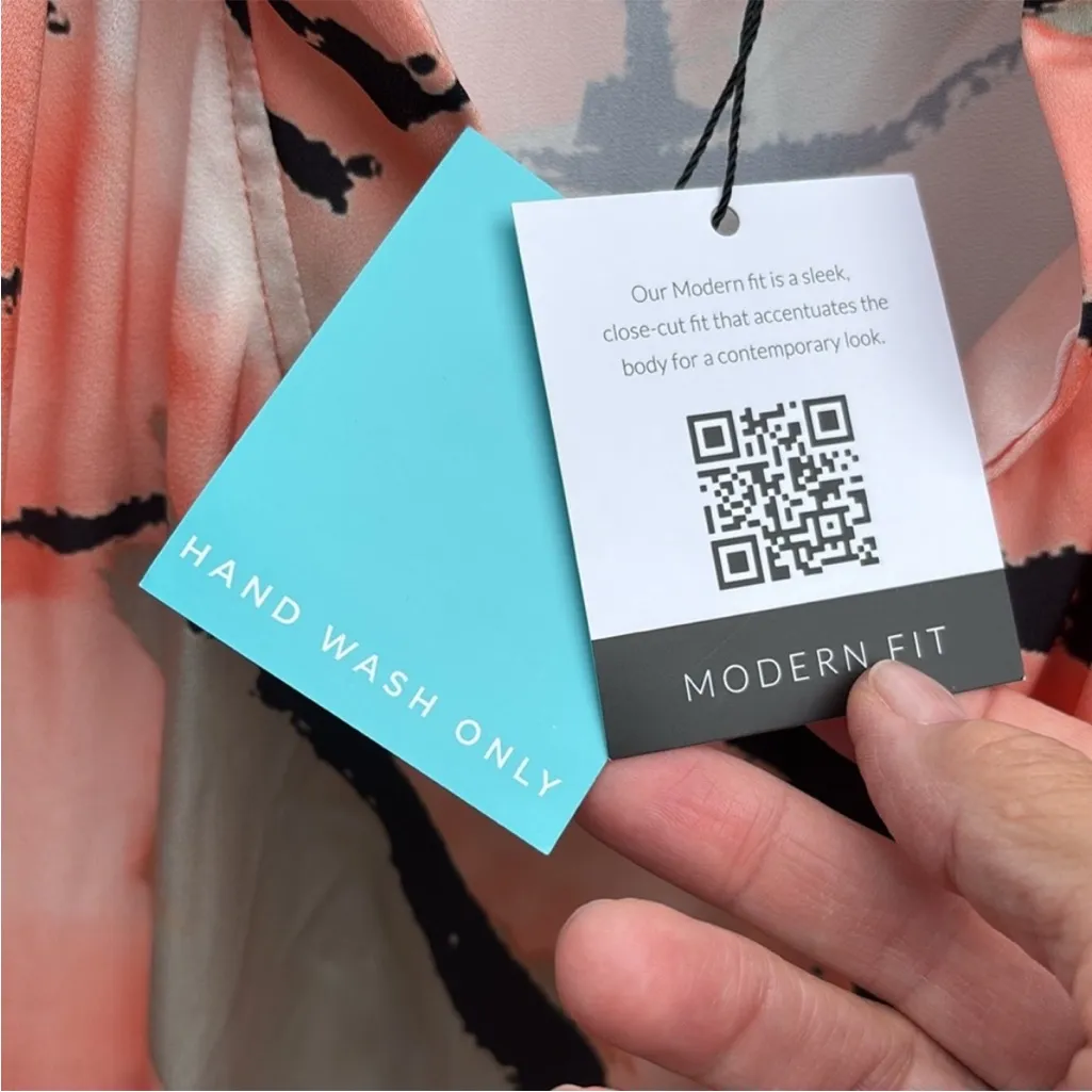 NWT Ming Wang Modern Fit Drop Waist Flounce Dress Abstract Print XL Retail $235 - Image 4