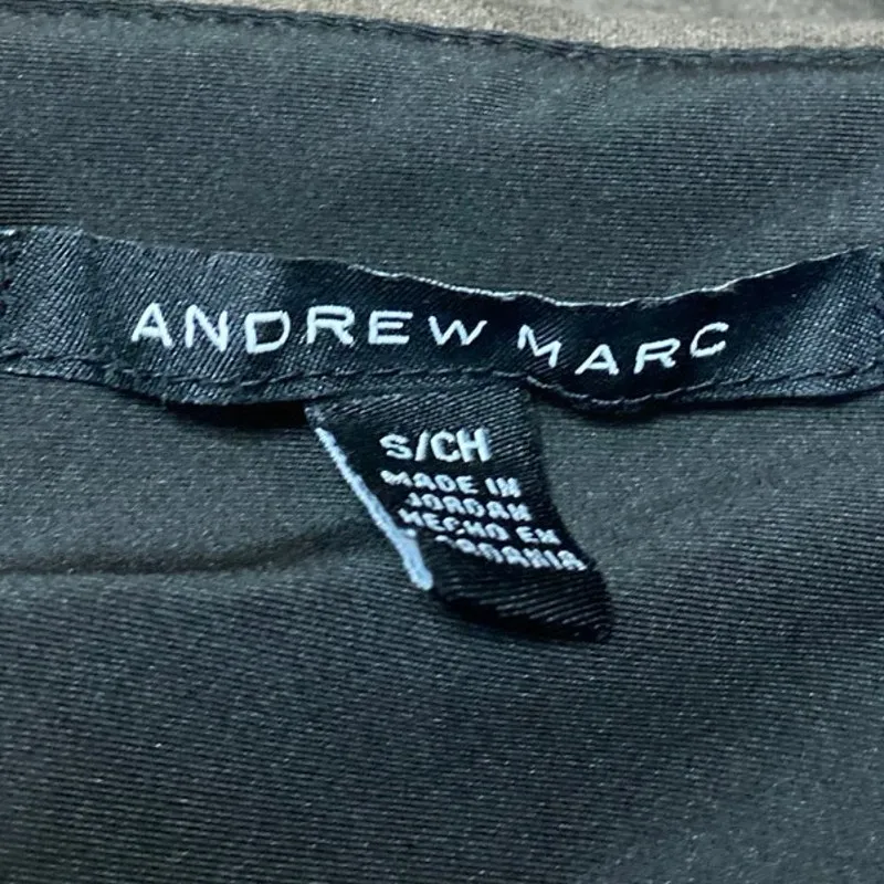 Andrew Marc Brown Faux Suede Leather High Waisted Straight Trousers Pants Size S - Image 4