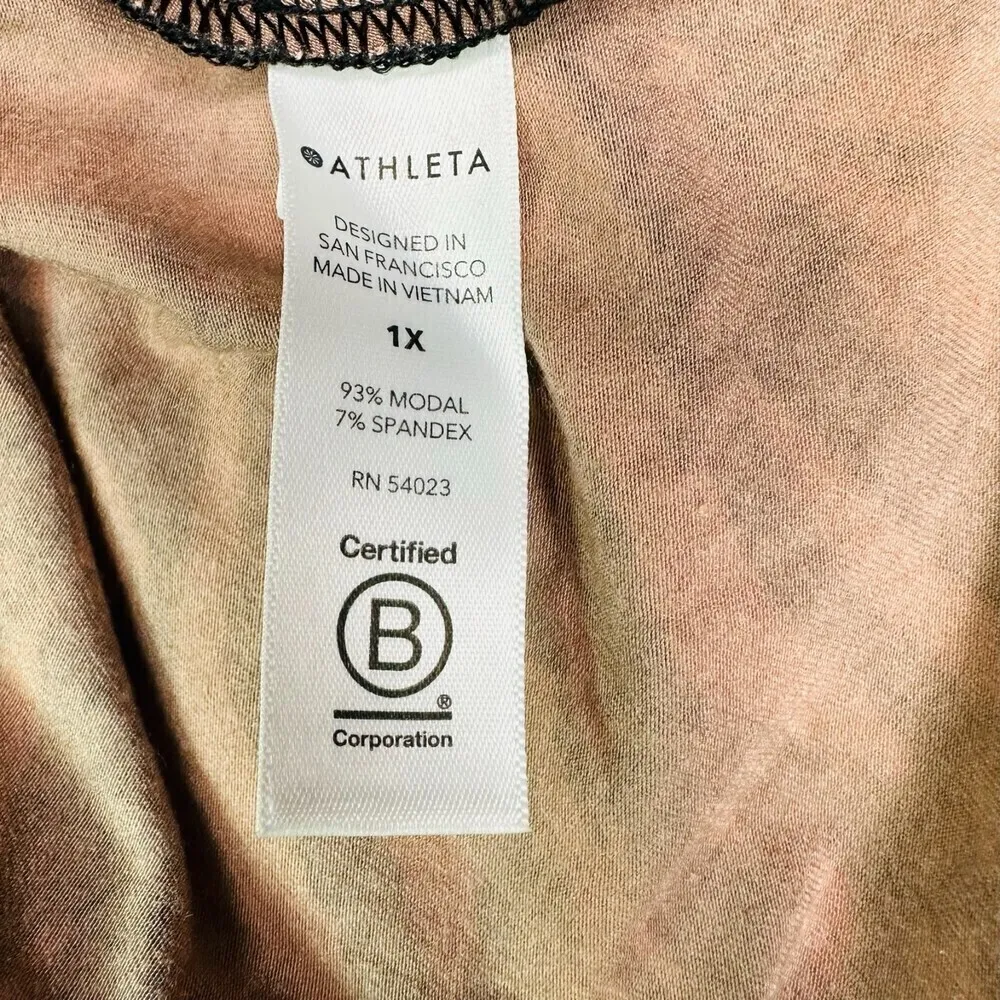 Athleta Santorini Thera Print Dress Abstraction Black/Peat 1XL - Image 8