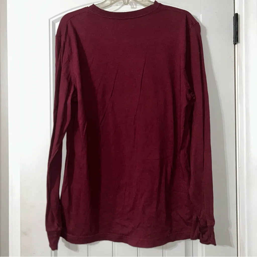 Fall Pumpkin Long Sleeve Tshirt Women’s Medium Red - Image 5