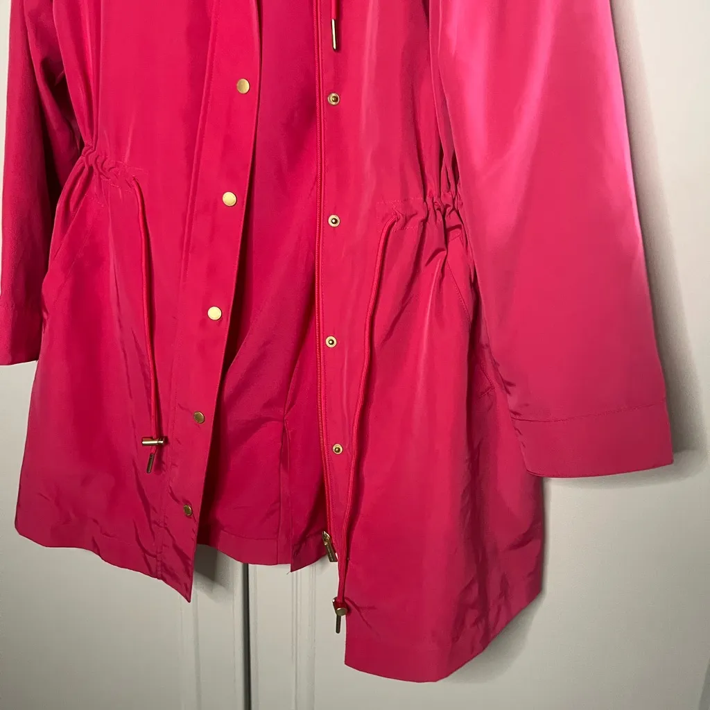 Susan Graver Pink Trench Coat - Image 3
