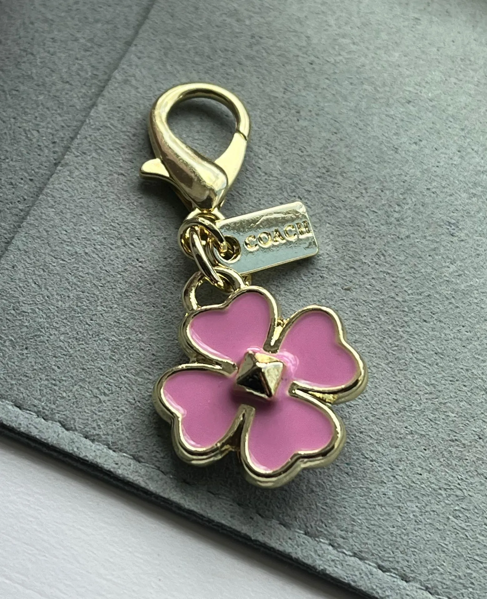 Mini Clover Enamel Bag Charm Or Zipper Pull  - Image 6
