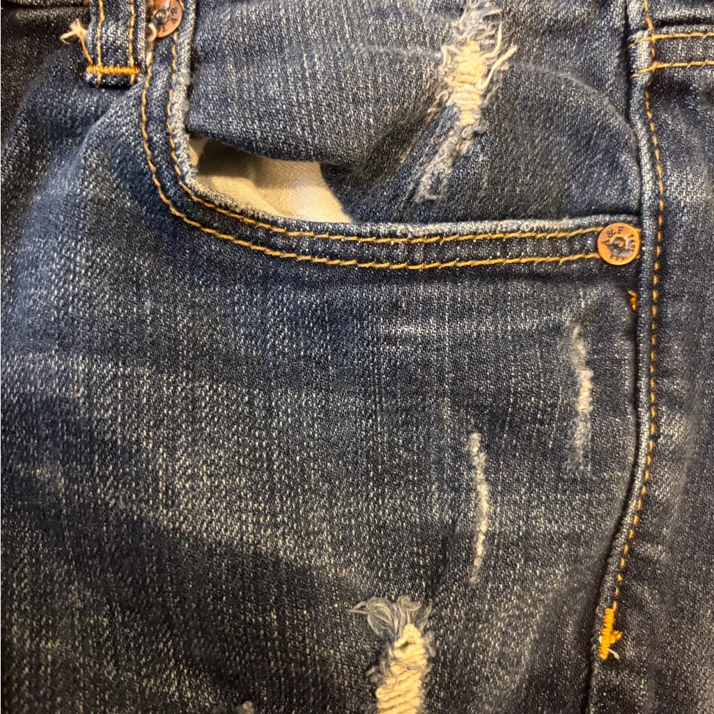 Abercrombie & Fitch Dark Wash Distressed Skinny Jeans W26 L29 Low Rise - Image 14