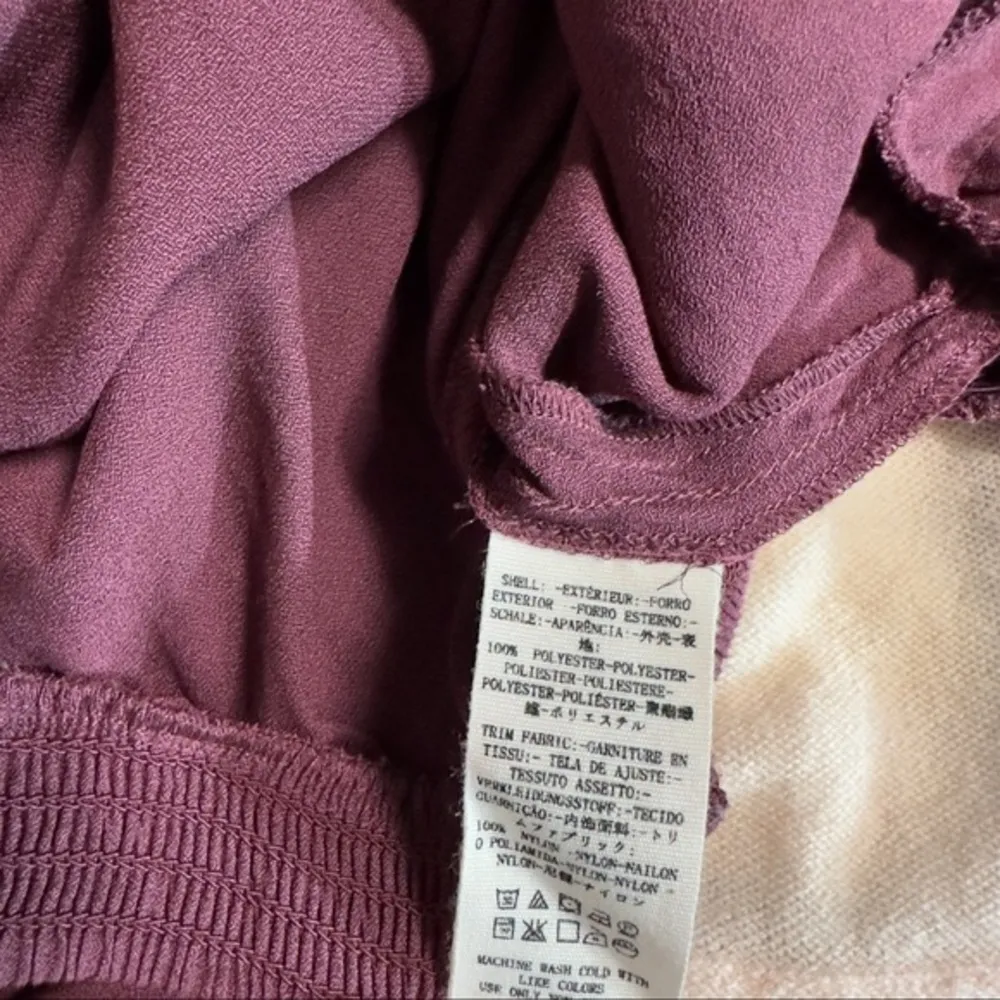 Free People maroon Long‎ Sleeve Purple Embroidered & Mesh Top Size XS - Image 10