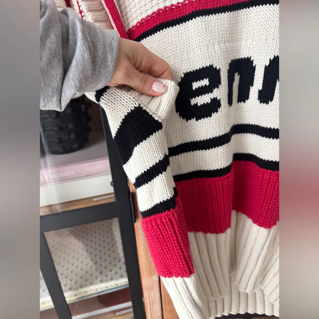 Maeve Tennis V-Neck Twofer Sweater Vest Anthropologie chunky knit collar us open - Image 8