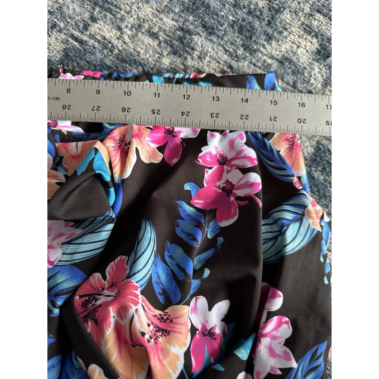 Lands' End Womens Small 6-8 Tropical Hawaiian Swim Fabric Pants Colorful Floral - Image 6