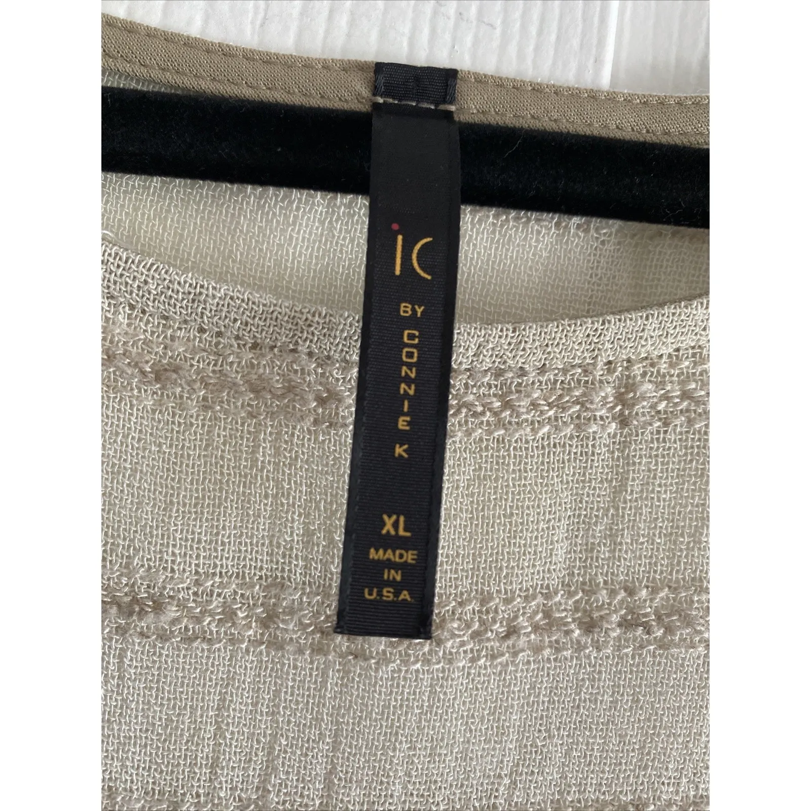 IC Connie K Womens XL Linen Blend Top Asymmetrical Laggenlook Lagom Quiet Luxury - Image 4