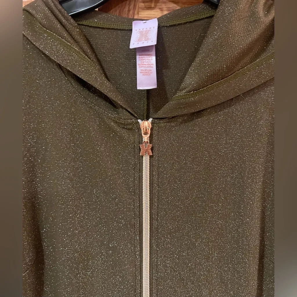 Savage x Fenty Sleep & Shine Hooded Onesie in Military‎ Olive Green Size Medium - Image 9