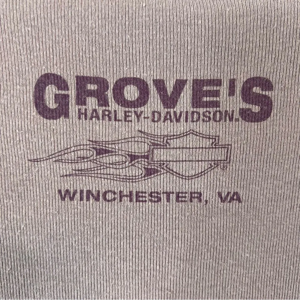 Vintage Y2K Harley-Davidson Grove’s Winchester VA Lavender Snap Front Shirt - Image 8