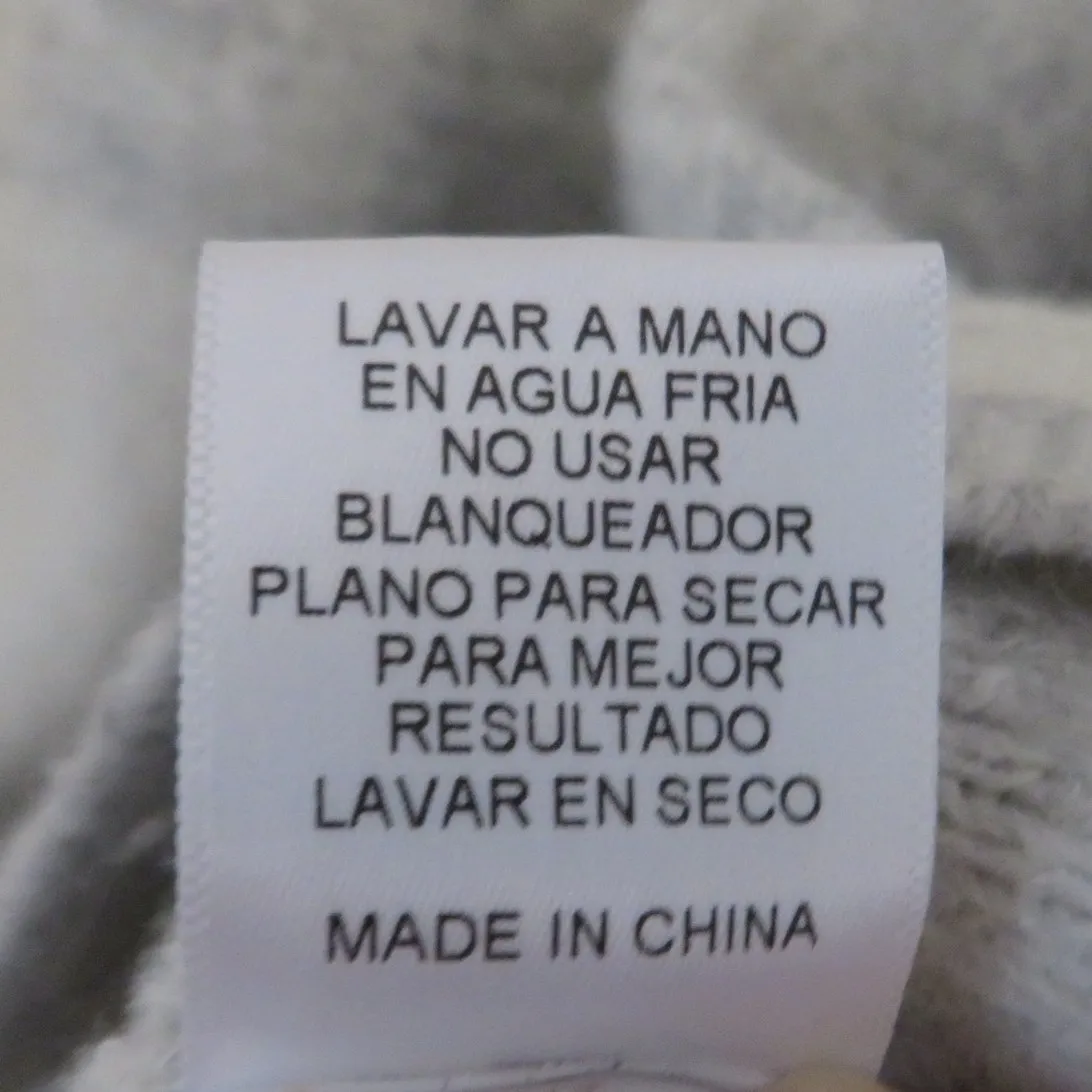 Storia Crew Neck Sweater Pullover Gray & White Checkered Plaid Sweater Medium - Image 6