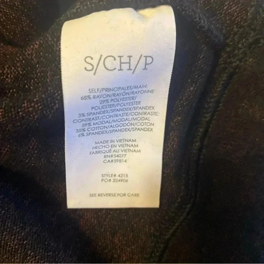 Cabi Cuddle Dress Black‎ Brown Brushed Knit Long Sleeve Sweater Dress Size S - Image 5