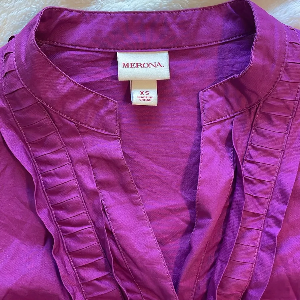 Purple-plum Ruffled Blouse - Image 3