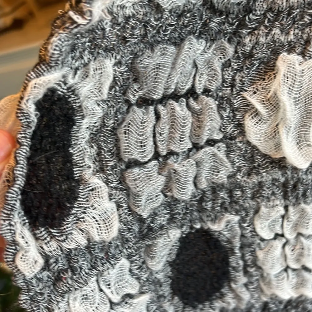 Cozy Winter Scarf Black White Wrap Womens - Image 7