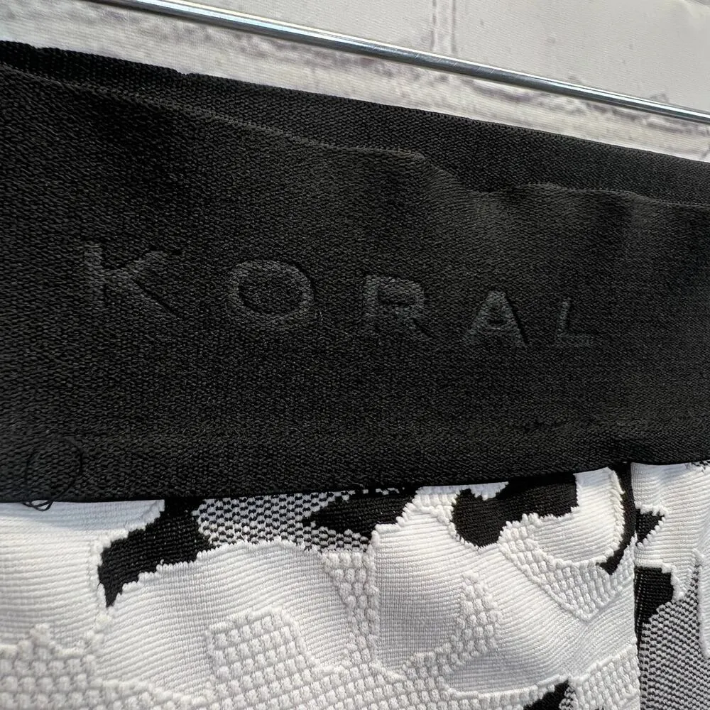 Koral Knockout White Black Camo Leggings XS Stretch Athletic Sporty Workout - Image 9