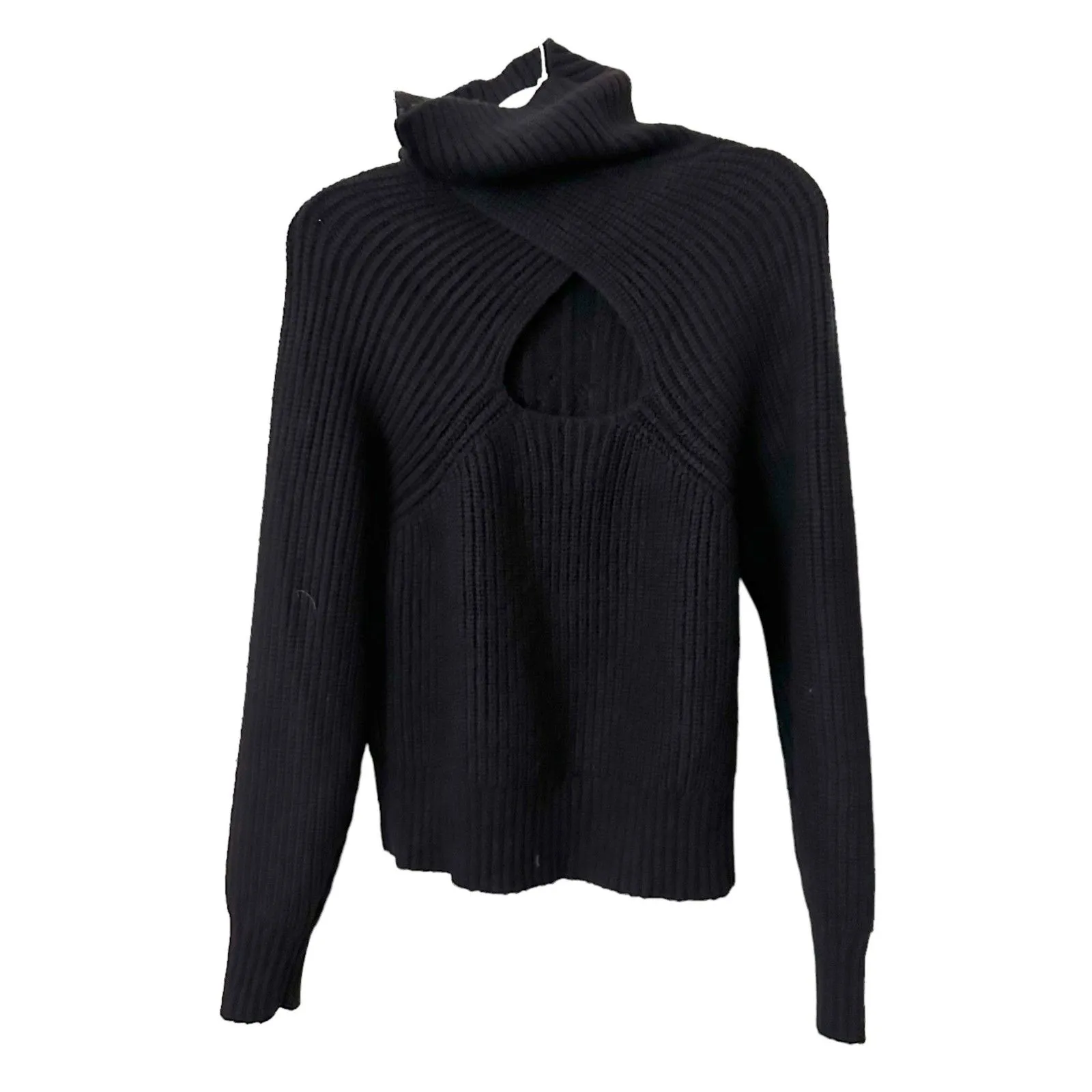 1 STATE Cutout Turtleneck Knit‎ Black Sz Small - Image 5