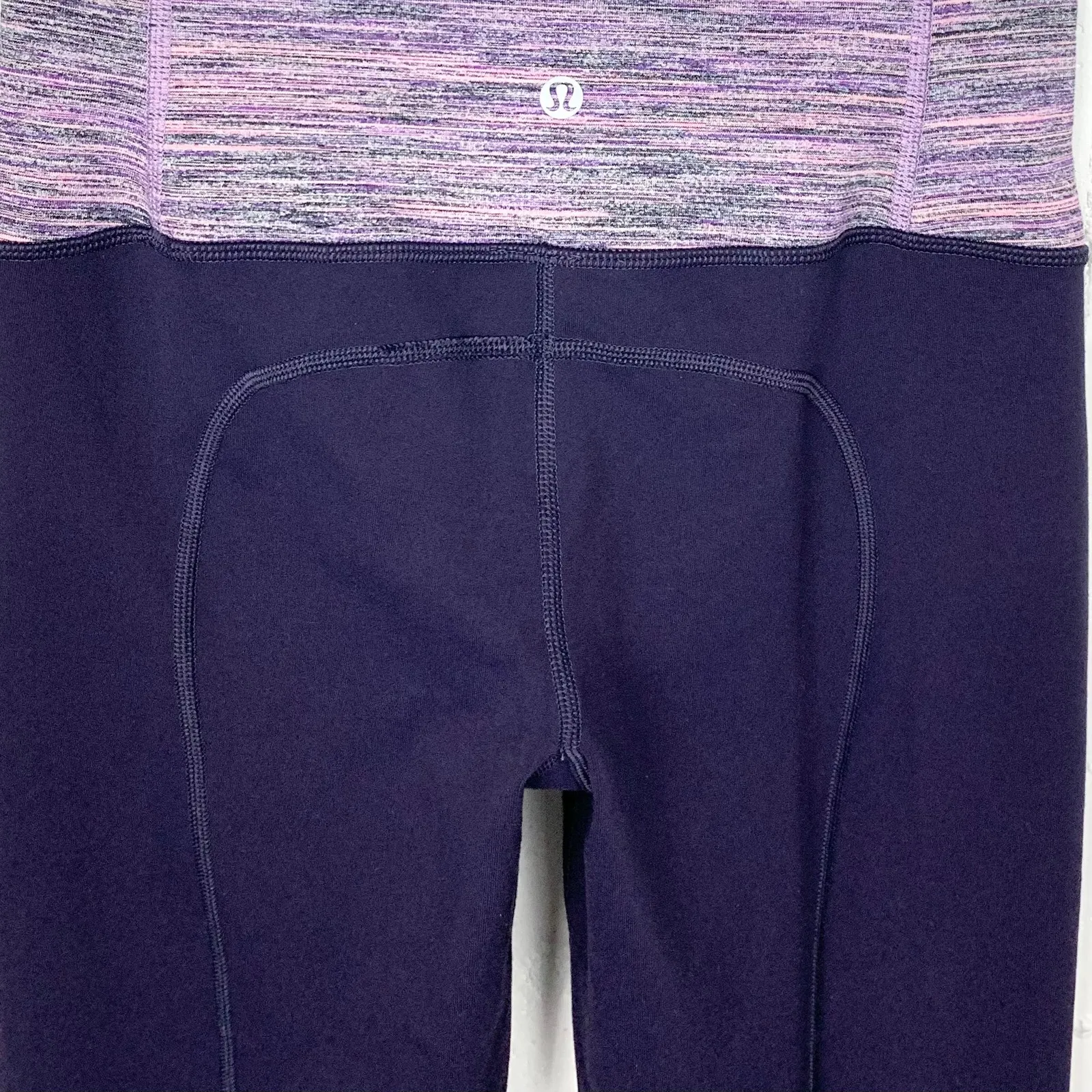Lululemon Womens Gather & Crow Crop II Full On Luon Black Grape Space Dye Size 4 - Image 4