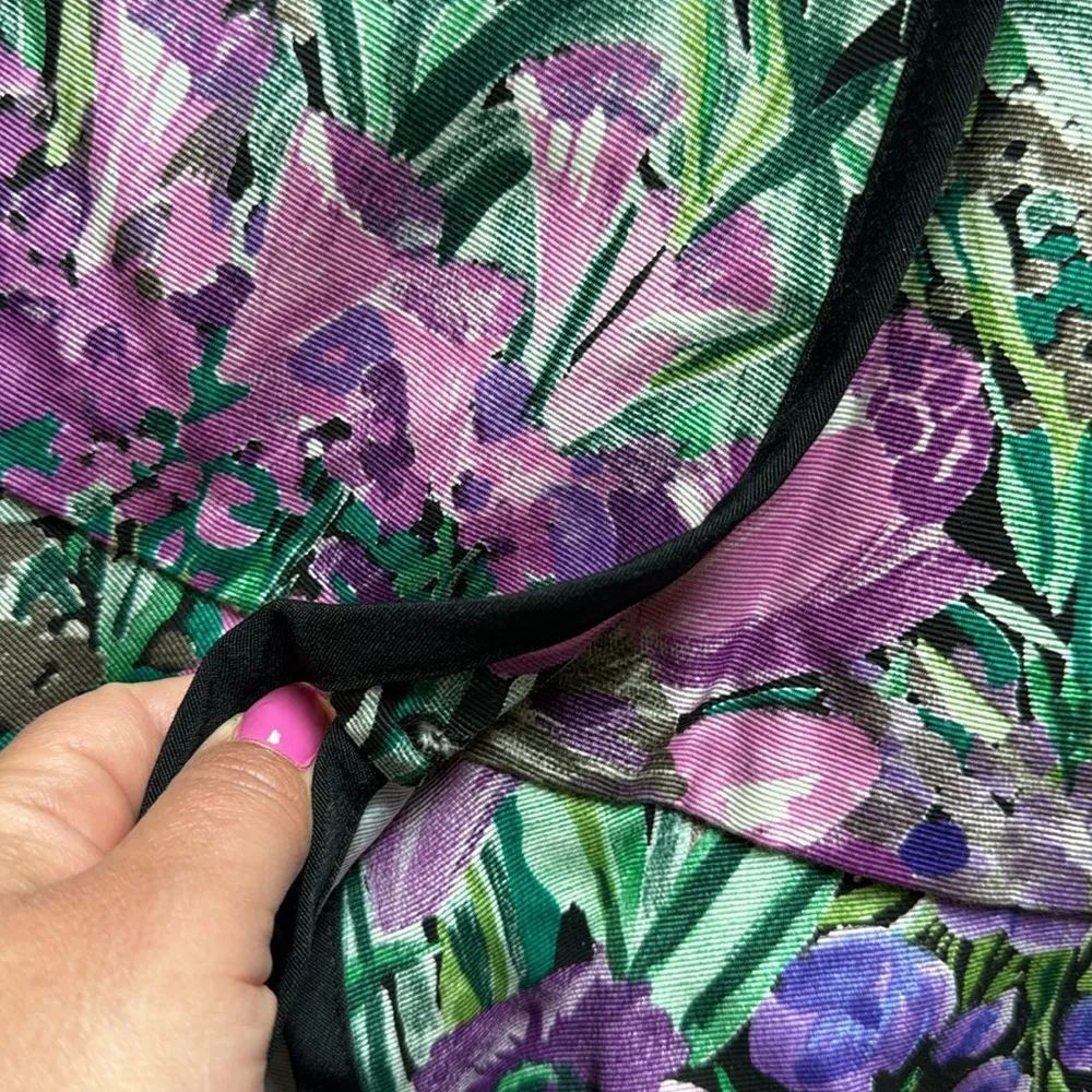 Lady Carol of New York Vintage Peplum Top & Skirt Set Floral 16 - Image 4