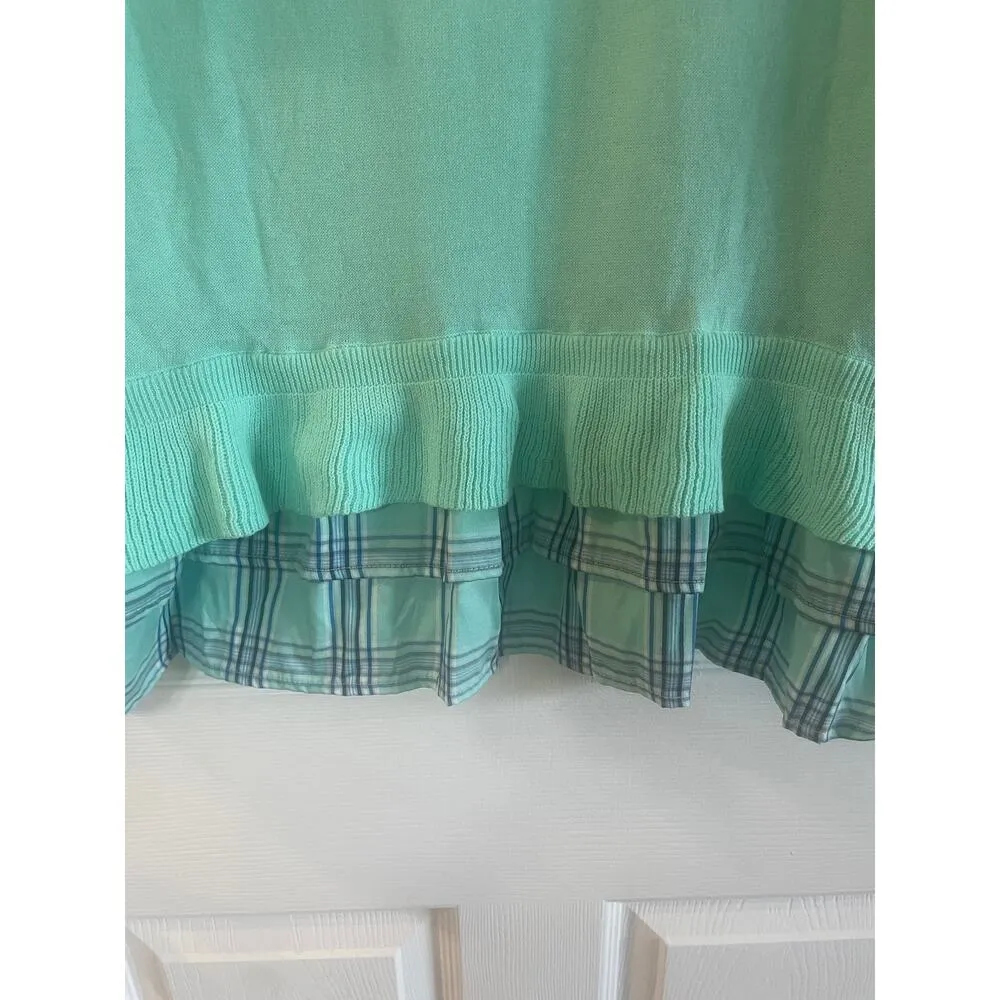 Crown & Ivy Size Large Thin Knit 3/4 Sleeve Shirttail Tiered Ruffle Sweater - Image 11