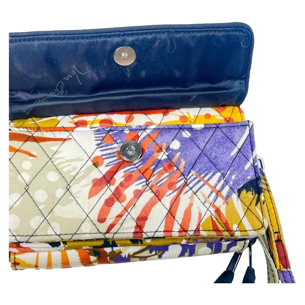 Vera Bradley CROSSBODY HANDBAG Painted Feathers 7x4 Purse Wristlet Shoulder Bag - Image 5