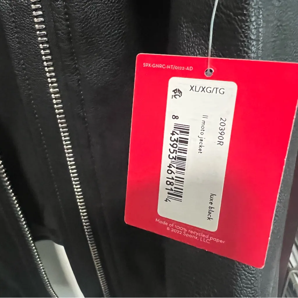 Spanx Leather-Like Moto Jacket, New with Tags, Black - Image 5