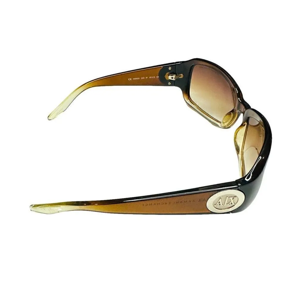 ARMANI EXCHANGE Oversized Sunglasses with Case Gradient Ombré EUC - Image 3