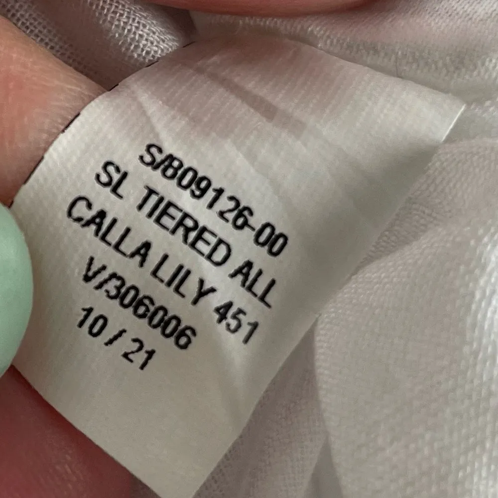 Old Navy Fit & Flare Tiered Seersucker Maxi Dress Size Large White Cottagecore - Image 10