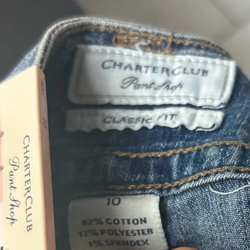 Charter‎ Club Classic Fit Denim Crops Size 10 - Image 8